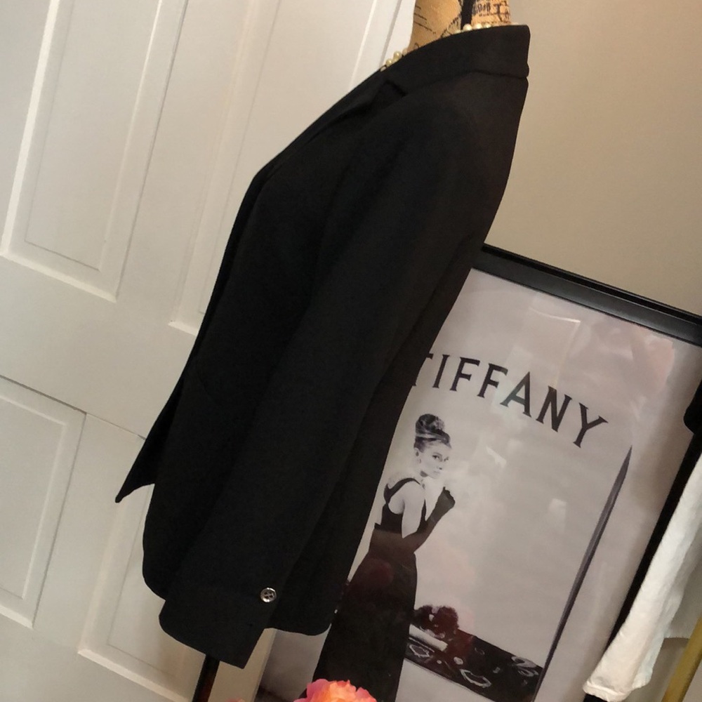 WORTH NEW YORK • Classic Black Blazer with Silver Button Detail - Picture 12 of 16
